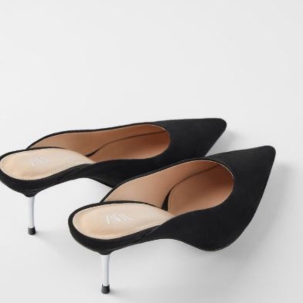 Zara heeled mules